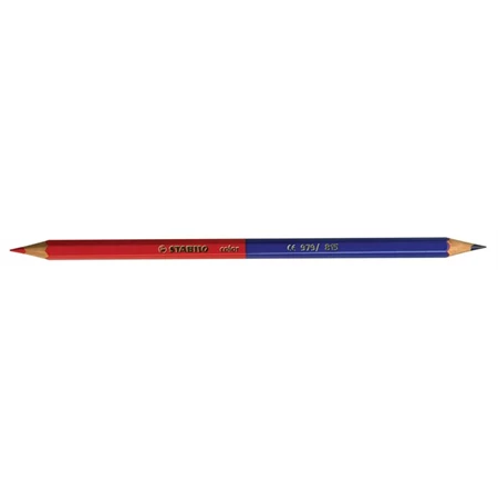 Színes ceruza postairón STABILO 979/815 piros-kék, vékony