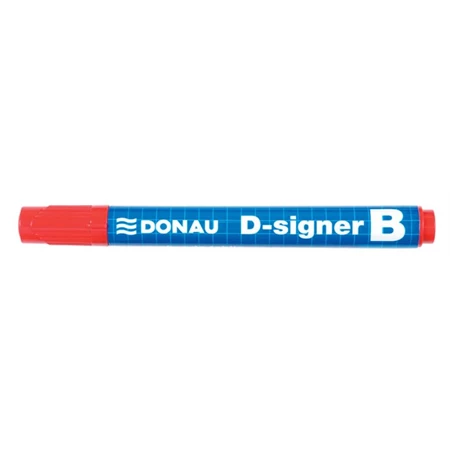 Táblafilc DONAU D-signer B 2-4 mm, piros, kúpos