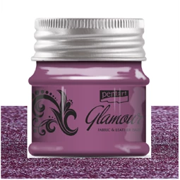 Textil és bőrfesték PENTART Glamour 50ml rózsaezüst
