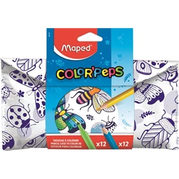 Tolltartó töltött textil, színezhető MAPED Color`Peps tépőzáras színezőtermékekkel