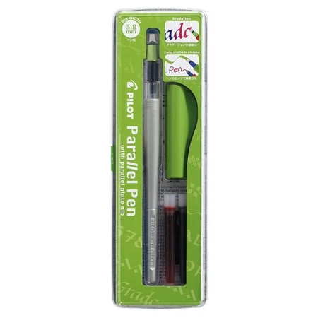 Töltőtoll PILOT Parallel Pen 0,5-3,8 mm, zöld kupak