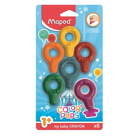 Zsírkréta 6db-os MAPED Color`Peps Baby