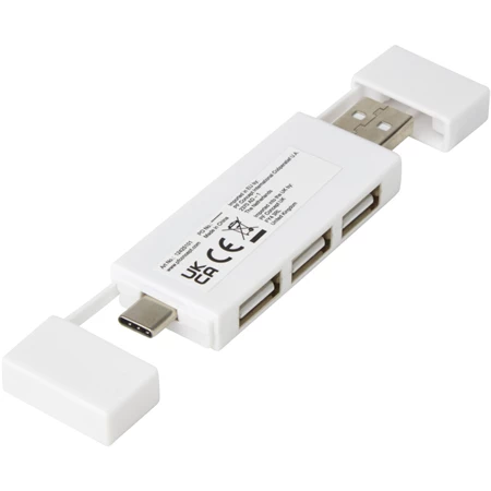 2.0 USB hub 3 porttal, USB-A és Type-C bemenettel 9x2cm