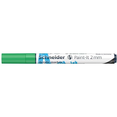 Akril marker, 2 mm, SCHNEIDER Paint-It 310, zöld