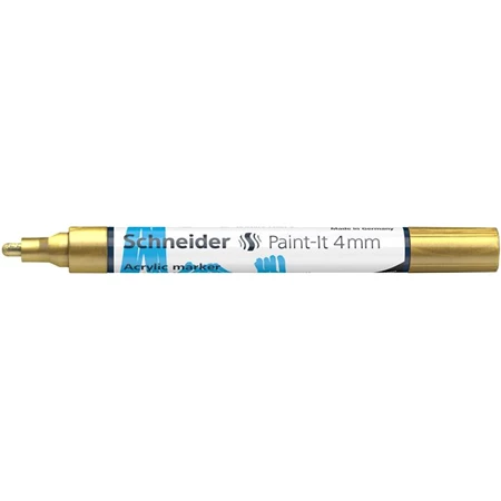 Akril marker, 4 mm, SCHNEIDER Paint-It 320, arany