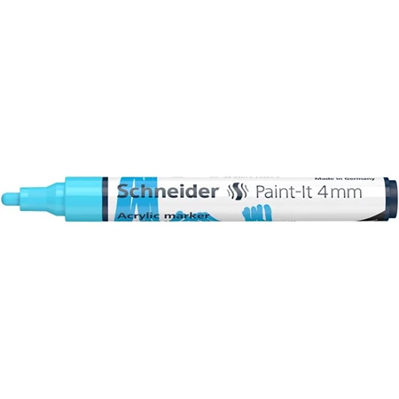 Akril marker, 4 mm, SCHNEIDER "Paint-It 320", pasztellkék