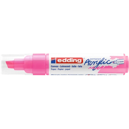 Akril marker EDDING 5000 5-10mm neon pink