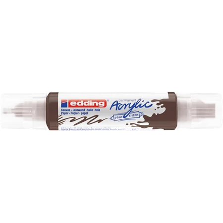 Akril marker EDDING 5400 Double liner 3D 2-3/5-10mm csokibarna