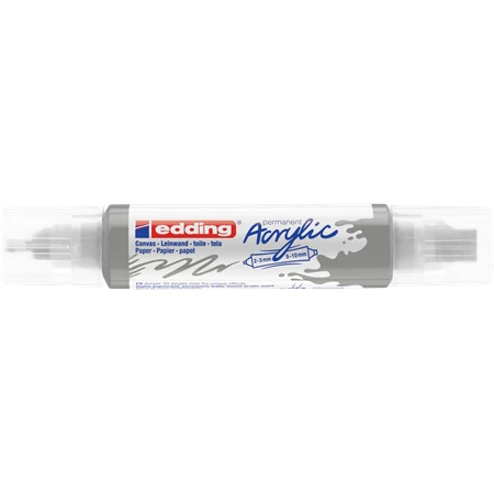 Akril marker EDDING 5400 Double liner 3D 2-3/5-10mm gazdag ezüst