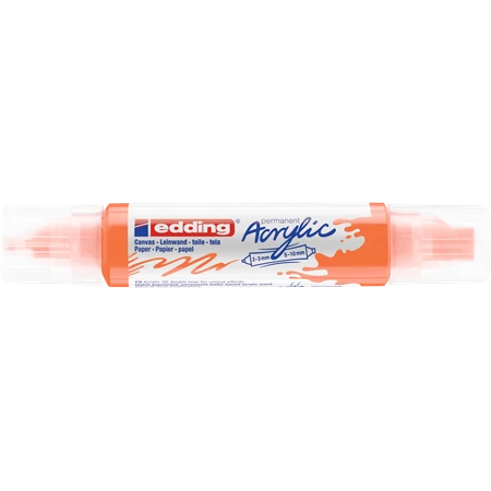 Akril marker EDDING 5400 Double liner 3D 2-3/5-10mm neon narancs