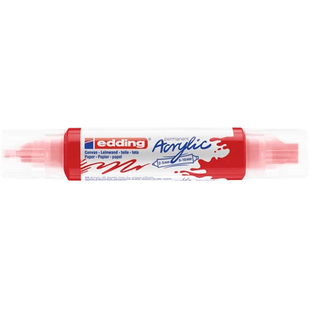 Akril marker EDDING 5400 Double liner 3D 2-3/5-10mm traffic piros