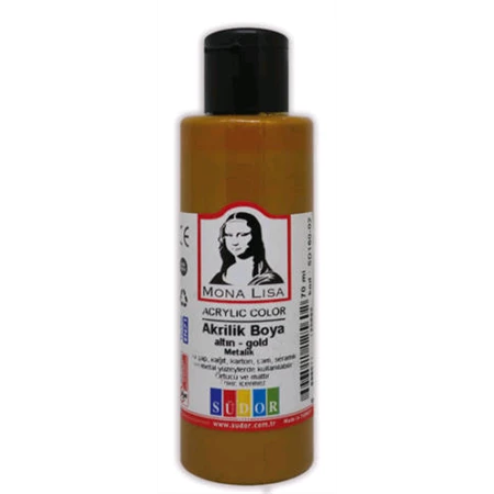 Akrilfesték Mona Lisa 70 ml metál arany