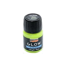 Akrilfesték PENTART GLOW 30ml sötétben világító, limezöld