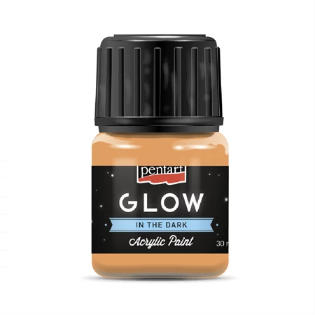 Akrilfesték PENTART GLOW 30ml sötétben világító, narancs