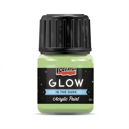 Akrilfesték PENTART GLOW 30ml sötétben világító, zöld