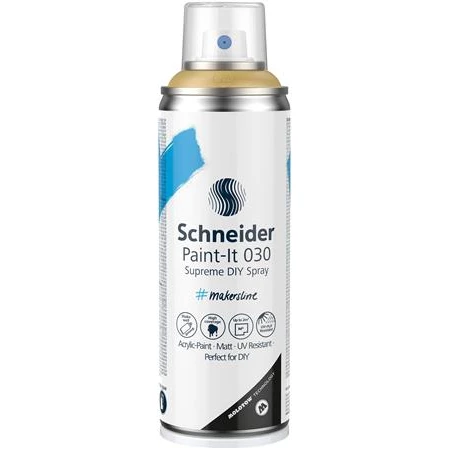 Akrilfesték spray, 200 ml, SCHNEIDER Paint-It 030, arany