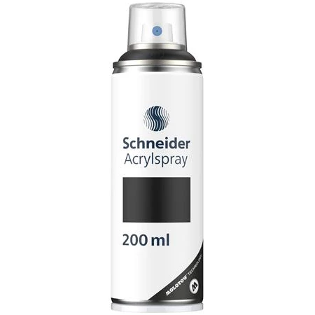 Akrilfesték spray, 200 ml, SCHNEIDER Paint-It 030, fekete