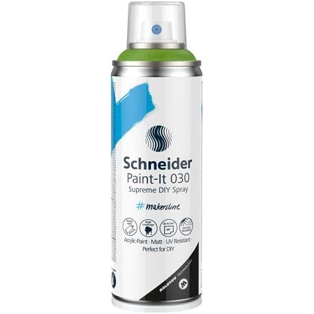 Akrilfesték spray, 200 ml, SCHNEIDER Paint-It 030, zöld