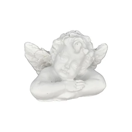 Angyal figura poly 3,8x2,6x2,6cm fehér 4db/csomag