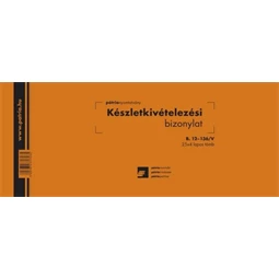 B.12-136/V Készletkivételezési bizonylat 2 tételes