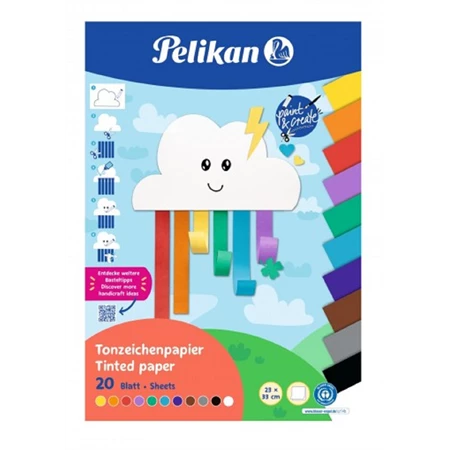 Barkácskarton 23x33cm HERLITZ 20ív 120g/m2 Rainbow