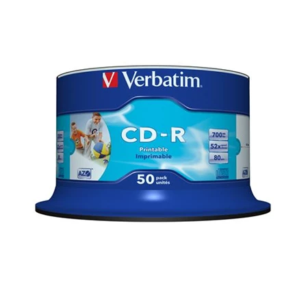 CD-R  Verbatim 52x 50 db/hen.Nyomtath.