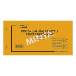 C.318-119/V Deviza-valuta bevételi pénztárbizonylat 25x3 Ny 200x98 mm