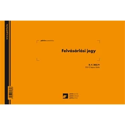 DE.480/új Felvásárlási jegy A/4 25x3