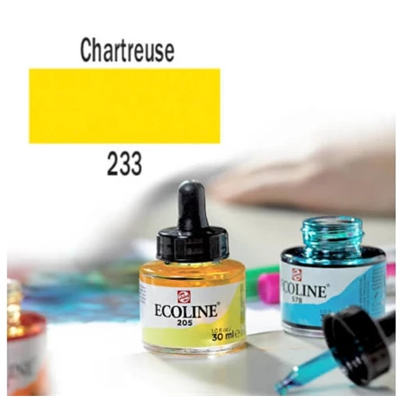 Ecoline akvarell festék koncentrátum Talens 30ml, chartreuse sárga 233