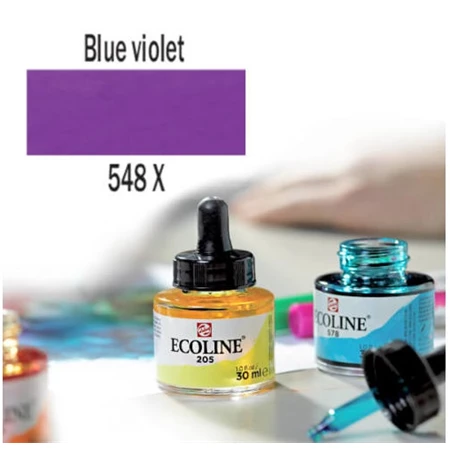 Ecoline akvarell festék koncentrátum Talens 30ml, kékes lila 548