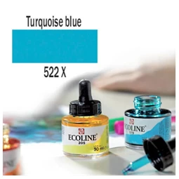 Ecoline akvarell festék koncentrátum Talens 30ml, türkiz kék 522