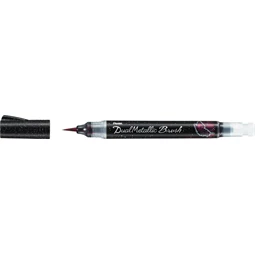 Ecsetfilc PENTEL  Dual Metallic Brush fekete-metal piros