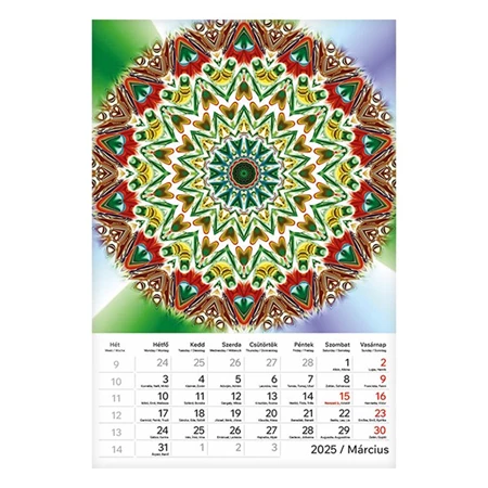 Falinaptár 2025 TOPTIMER T094 Mandala