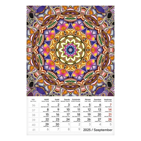 Falinaptár 2025 TOPTIMER T094 Mandala