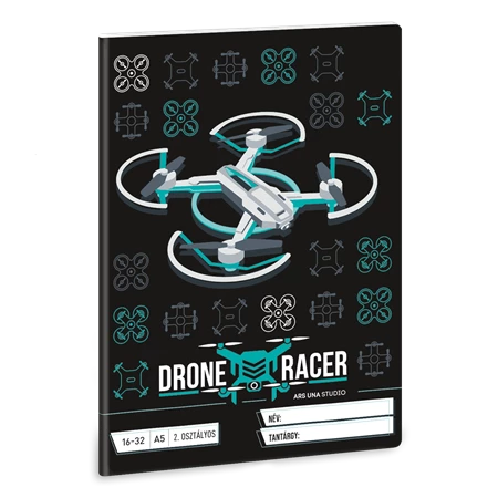 Füzet A/5 2.osztály vonalas ARS UNA 32lap Drone Racer 16-32