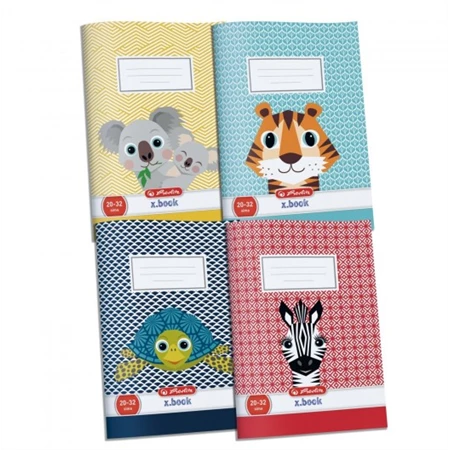 Füzet A/5 sima HERLITZ 32lap Cute Animals 20-32 vegyes, minta nem választható