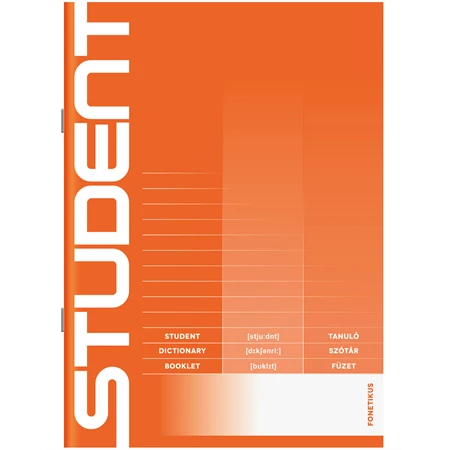 Füzet A/5 szótár fonetikus ICO STUDENT 32lap 31-32 3 oszolpos lapfelosztás