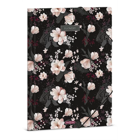 Gumis mappa A/4 ARS UNA Flowery black