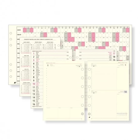 Gyűrűs kalendárium betétlap SATURNUS L312 napi naptárcsomag, chamois, betétlap, chamois lap, 146 × 210 mm 168 lap/csomag