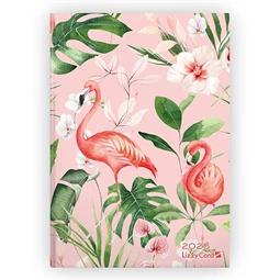 Határidőnapló 2025 napi LIZZY B/6 keményfedeles Tropical Flamingo