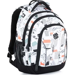 Hátizsák BAGMASTER Supernova 21 A fehér/fekete/narancs