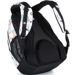 Hátizsák BAGMASTER Supernova 21 A fehér/fekete/narancs