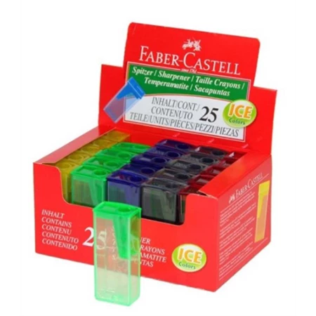 Hegyező 1 lyukú FABER-Castell műanyag színes 125FLV