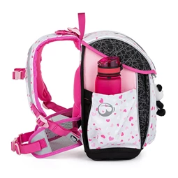 Iskolatáska ergonómikus BAGMASTER Prim 23B Panda fehér/pink