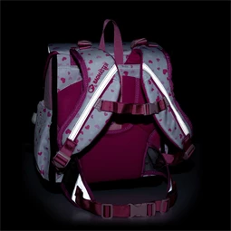 Iskolatáska ergonómikus BAGMASTER Prim 23B Panda fehér/pink