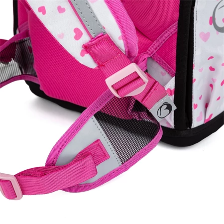 Iskolatáska ergonómikus BAGMASTER Prim 23B Panda fehér/pink