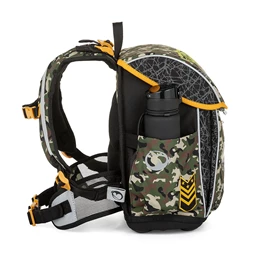 Iskolatáska ergonómikus BAGMASTER Prim 23C Katonai Camo zöld