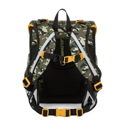 Iskolatáska ergonómikus BAGMASTER Prim 23C Katonai Camo zöld