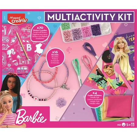 Készségfejlesztő MAPED Kreatív Barbie készlet, 3 az egyben MAPED CREATIV Multi Kit Barbie