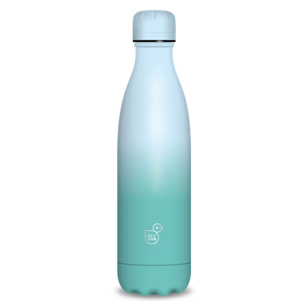 Kulacs fém 500ml ARS UNA duplafalú fém ivópalack Turquoise - Light blue